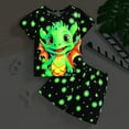 thumbnail image 4 of Teen Boy Clothes Toddler Baby Short Pants Set Kids Spring Summer Cotton Cartoon Printed Short-sleeved Casual 6M 12M 18M 24M 3T 4T Tees and Shorts Sleepwear Outfits 2-Piece, 4 of 7