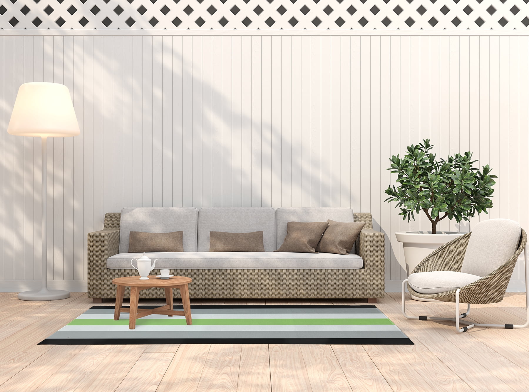 Simply Daisy 5' x 7' Agender Agender Chenille Indoor/Outdoor Rug