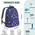 thumbnail image 4 of Robot and Bolts Blue Pattern Backpack for School, Cute School Bag with Adjustable Shoulder Straps and Padded Back, 16.9"x12.6"x5.9", 4 of 4