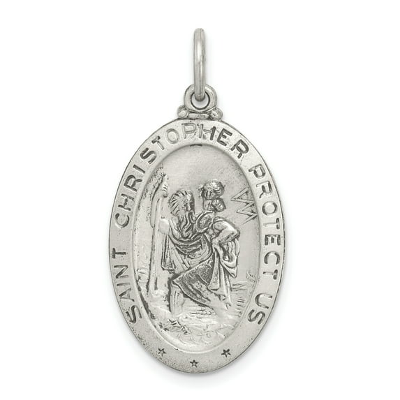 Beautiful Sterling Silver St.Christopher Football Medal