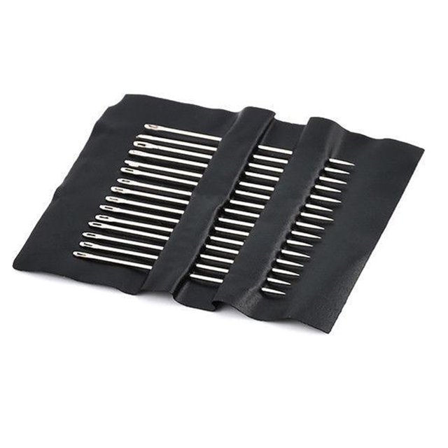 Moyic Paquete de 55 agujas de coser de acero inoxidable, herramientas manuales, alfileres de bordado, accesorios de diferentes tamaños, Tela de costura y artesanía