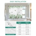 thumbnail image 6 of Leaf Bird Tie Up Curtains for Windows 63 Inch Length Balloon Curtains Kitchen Adjustable Balloon Window Shade Sage Greeen Botanical Watercolor Animals Tie Up Valance Bathroom Curtain Window 46"x63", 6 of 6