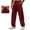 Red, variant on LJEFF Men Fashionable Sweatpants, Elastic Waist High-Waisted Solid Color Drawstring Casual Pants for Men Navy