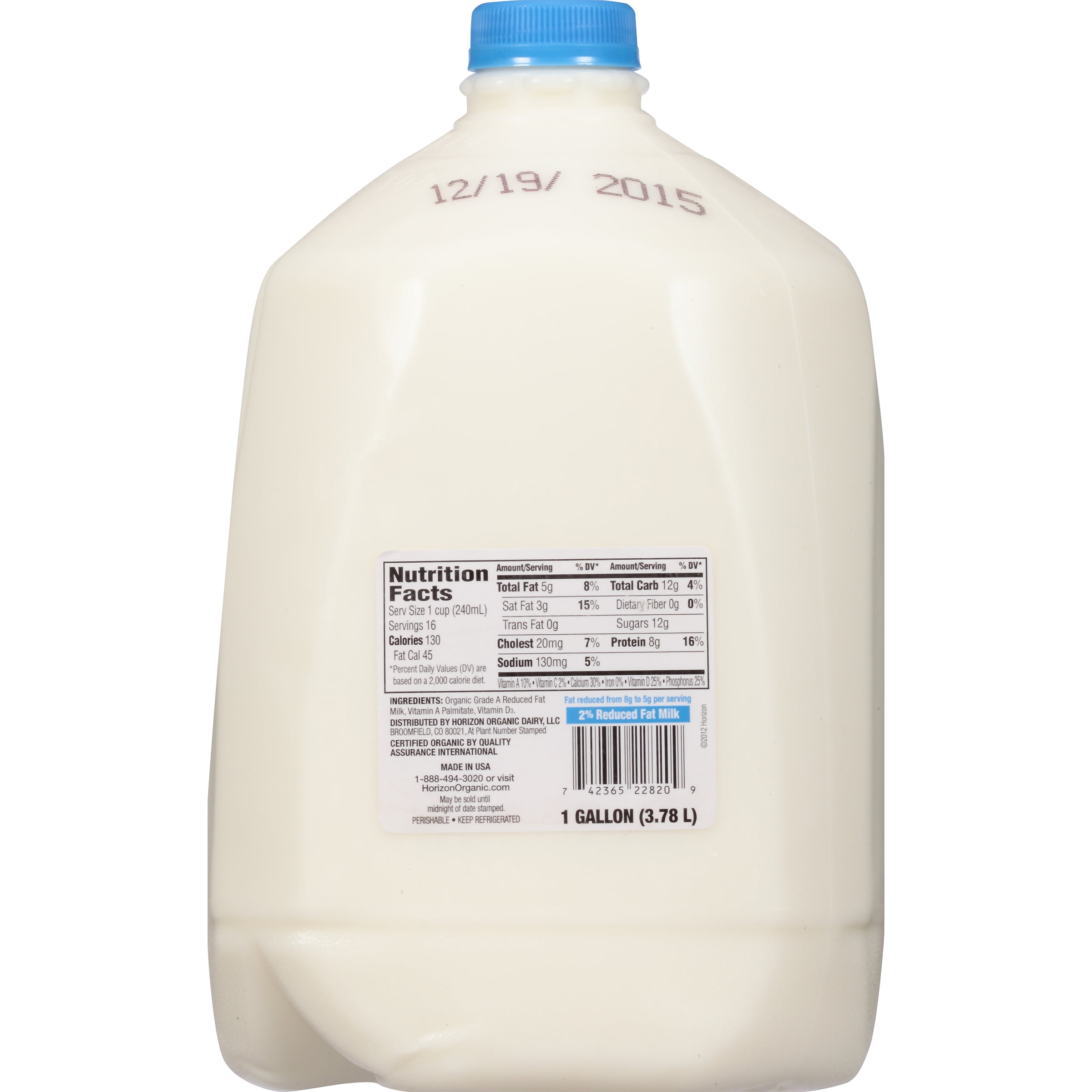 Horizon Organic 2% Reduced Fat Milk, 1 Gallon