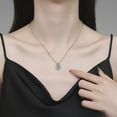 thumbnail image 5 of Leander's 925 sterling silver floral perfume bottle pendant necklace and lab-grown diamond clavicle necklace are a high-end, romantic, and versatile necklace. A simple and stylish gift., 5 of 6