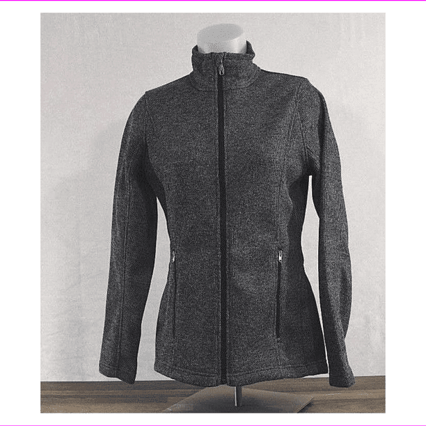 Spyder Women's Endure Full Zip Jacket Fleece Sweater L/Grey/Black ...