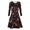 thumbnail image 4 of Fridja Robe Décontractée Automne et Hiver pour Femmes Imprimé de Noël Manches Longues Col Rond Ample, 4 of 4