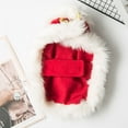 thumbnail image 5 of 1 Xmas Pet Cloak - Fashionable Pet Clothing with Warm White Faux Fur Edging and Pet Collar - Holiday Supplies, 5 of 8