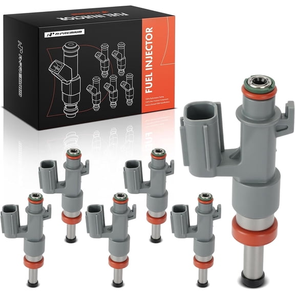 A-Premium Set of 6 Fuel Injectors Compatible with Toyota Camry, Tacoma, Highlander, Sienna, Avalon & Lexus RX350, RX450h, RX350L, RX450hL, ES350, GS350, GS450h, LC500h, LS500h, RC300, RC350