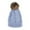 Light Blue*, variant on Wyobmus Womens Cable Knit Beanie Hat With Faux Fur Pom Winter Thick Fleece Lined Skull Cap for Ski,Running,Hiking Light Blue*
