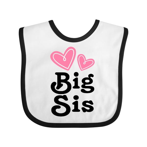 Inktastic Love Hearts Big Sis Girls Baby Bib