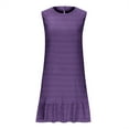 thumbnail image 4 of Gspmoly Robe pour Femmes, Mode Femmes Été Décontractée Unie à Col Rond Sans Manches Robe Mini Robes de Mariage pour Femmes Cadeaux de Vacances, 4 of 6