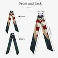 thumbnail image 2 of Xecao American Flag Pattern Large Satin Head Scarf - Satin Hair Scarves Silk Bandana Scarf Headscarf Silk Feeling Scarf for Women, 2 of 6