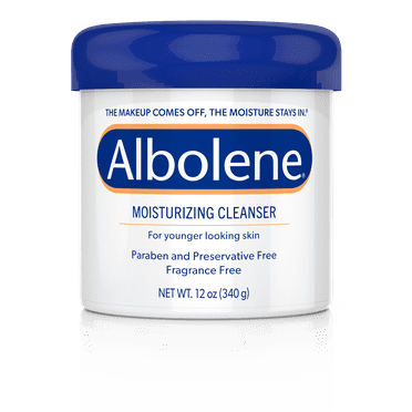 Albolene Face Moisturizer, Facial Cleanser, Makeup Remover and Cleansing Balm, All Skin Types, 12 oz