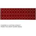 thumbnail image 3 of Custom Size Runner Rug Hexagon Trellis Design Red Color 26 or 31 inch Wide Pick Your Length Non-Slip Rubber Backing Stair Runner, 3 of 5