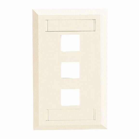 Hubbell Premise Wiring Wall Plate,3 Port IFP13EI