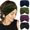 Solid Color, variant on Extra Wide Headbands for Women Non-Slip, 7'' Large Twist Knotted Stretchy Wraps Head Bands Hair Accessories, 4 Pack, Black