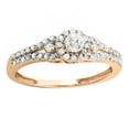 thumbnail image 2 of 0.50 Carat (ctw) 14k Gold Round Cut Diamond Ladies Engagement Halo Style Bridal Ring 1/2 CT, 2 of 6