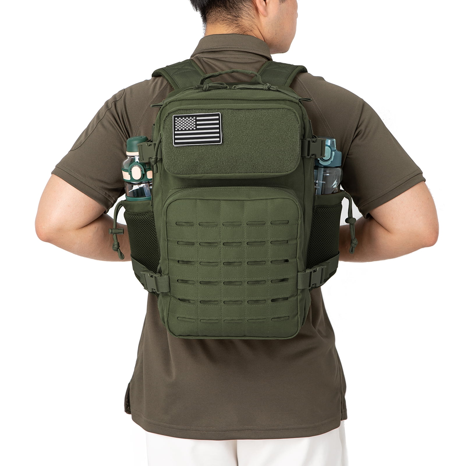 25L Molle Hiking Daypack Outdoor Backpack for Men Women Camping Travel Work Commuter Gym Bag