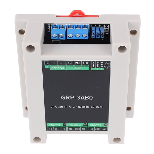 10A 5V 2 Channel GPIO Relay Switch Board Module, Optocoupler Isolation, Industrial Automation Control, ABS Rail Mount Case, for Smart Home Systems