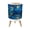 Color 3, variant on Stained Glassed Style Small Trash Can with Lid Indigo Night Sky Shimmering 1.8 Gallon Dog Proof Trash Can Round Garbage Can Waste Bin Wastebasket for Bathroom Bedroom Living Room