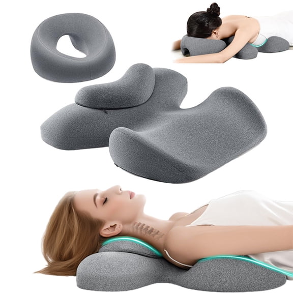 Massage headrest for Bed, Extra Large Thick Breast Support Pillow for Sleeping, Chest & Face Support Pillow for Massage, SPA & Relaxation, Removable Washable Cover, Non-Slip Bottom