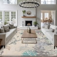 thumbnail image 3 of Turtle Coastal Area Rugs 8'x10', Washable Small Throw Rugs for Living Room Patio, Nautical Summer Beach Coral Jellyfish Rustic Indoor Outdoor Rug Non-Slip Low Pile Carpet Runner Reversible Floor Mats, 3 of 8