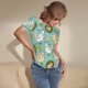 thumbnail image 3 of Fotbe Chicken Laying Eggs Body de Mujer con Cuello Redondo y Mangas Cortas, Sin Mangas Ajustado, Suave, Cómodo y Básico-Large, 3 of 7