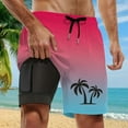thumbnail image 2 of Kcolen Men Swim Trunks Solid Mens Board Shorts Stretchy Upf Swimsuit Men with Compression Liner Beach Summer Bathing Suit Beach Board Shorts, 2 of 4