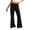 Black-Pants for Women, variant on Cotton Flare Pants for Women Casual Loose Drawstring Yoga Pants Summer Bell Bottom Wide Leg Pants with Pockets