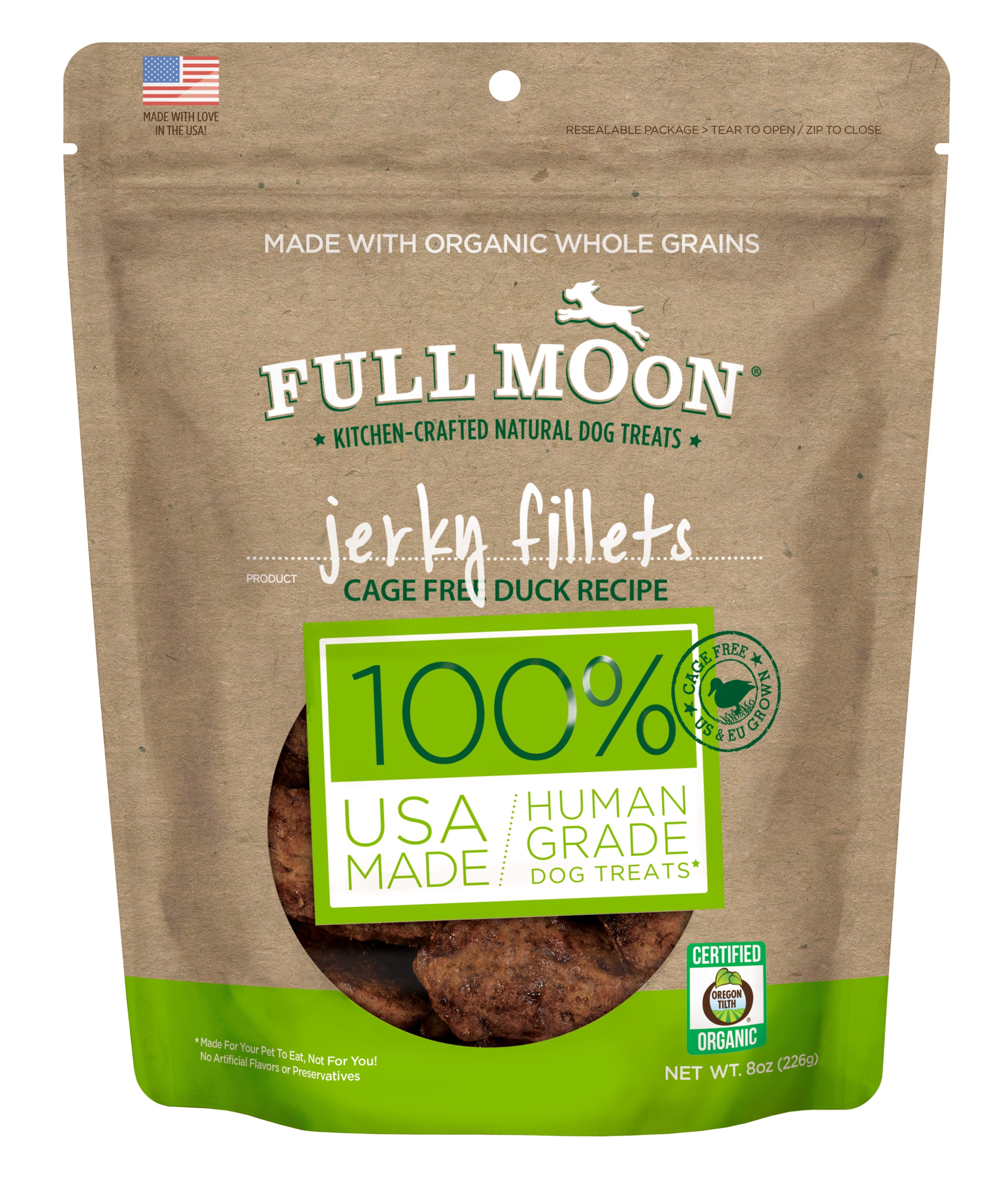 Full Moon Organic Dog Treats, Human Grade Duck Jerky, 8 Ounce Walmart