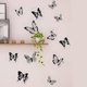 thumbnail image 3 of 24 pegatinas de mariposa para decoración de pared con purpurina extraíble 3D, decoración del hogar, sala de estar, dormitorio de niños, fiesta, cumpleaños, boda, con puntos de pegamento, color negro y, 3 of 5