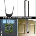 thumbnail image 4 of NOGIS 15 Inches Double Side Wreath Hanger Over The Door - Large Wreath Metal Hook for Christmas Wreath Front Door Hanger - Holds 2 Wreaths with This 2 Sided Hanger (Black), 4 of 7
