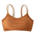thumbnail image 2 of Jinhomg Women's Sports Bra with Thin Straps Stretchy Wirefree Workout Bras Lightweight Workouts Bralette Active Everyday Stretch Bralette Tops Yellow M, 2 of 6