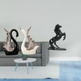 thumbnail image 2 of CarpNettore Swan Horse Figurines Ceramic Sculpture Desktop Ornament for Shelf Anniversary Fireplace and Landscape Bedroom Collection, 2 of 8