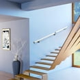 thumbnail image 2 of ATT Hardware 12FT Modern Wall Mount Handrail,Indoor Stair Railing, PVC,Brushed White, 2 of 6