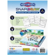 SNAP CIRCUITS: Snap & Draw - Color 3D Landscape Scenes & Build Sound Circuits, Activate Art With Science, STEAM Toy, Craft Activity Kit, Kids 4+