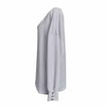 thumbnail image 4 of YWDJ Womens Tops Casual Fashion Women's Solid Patchwork V-Neck Zipper Long Sleeves T-Shirt Blouse Tops Gray XS, 4 of 8