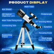 Doulami 70mm Aperture Telescope for Kids & Adults, Astronomy Beginners, 300mm Fully Multi-Coated Portable Refractor Telescopes with Phone Adapter & Adjustable Tripod