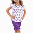 thumbnail image 3 of kaprioy Toddler Girl Clothes Toddler Baby Girl Summer Clothes Outfit Print T Shirt Top Jogger Pants Short Set Infant Girl Clothes 6 12 18 24 months 2T 3T 4T, 3 of 6
