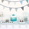 thumbnail image 2 of 40ft Fabric Bunting Banner Blue Floral Vintage Bunting Banner Reusable Cotton Pennant Garland Ribbon, 2 of 3