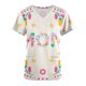 thumbnail image 4 of Camiseta de manga corta con cuello en V y estampado de mujer con estilo Blusa suelta con estampado OAVQHLG3B Store  lin121212, 4 of 4