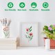 thumbnail image 3 of 18 plantillas de flores para pintar, plantillas de pintura de naturaleza reutilizables para manualidades, plantilla de pintura de arte DIY de 6 × 3 pulgadas para lienzo de madera, tarjeta, 3 of 7