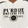 thumbnail image 6 of Women's Gameday Couture Cream Purdue Boilermakers Down, Set, Go Pullover Hoodie and Shorts Set, 6 of 6
