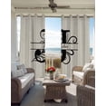 thumbnail image 4 of Blackout Curtains for Bedroom, Letter J Room Darkening Window Drapes for Living Room, Monogram Words Thermal Insulated Grommet Curtains, 27.5x39 inch, 2 Panels, 4 of 9