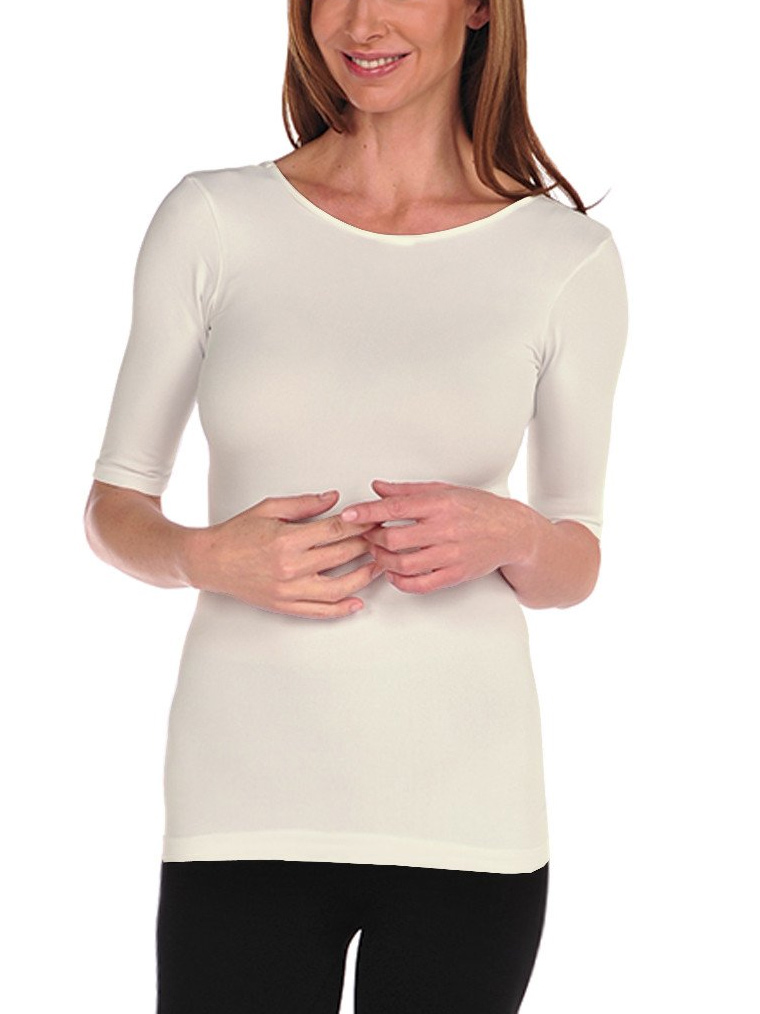 Tees by Tina Tees by Tina Reversible Ballet Sleeve Top, Cream, One