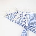 thumbnail image 4 of Helii Striped Lace Triangle Head Scarf for Women – Self Tie French Vintage Boho Bandana, Lightweight Polyester Tassel Head Wrap for Spring Summer Music Festival Beach Gift Beige,One Size, 4 of 4