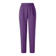 thumbnail image 3 of Xijirk Solid High Waist Pleated Cropped Tapered Dress Pants with Side Pockets for Women office Casual Daily Wear Size:M, 3 of 6
