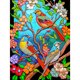 thumbnail image 5 of Hilo de bordar de algodón completo, 11CT, estampado de vitral, pájaro, punto de cruz, 40x53cm, 5 of 9