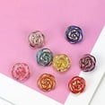 thumbnail image 4 of 30 Pcs Acrylic Rose Flower Buttons Shirt Buttons Sewing Accessories DIY Crafts (Royal Blue, 12.5mm), 4 of 10